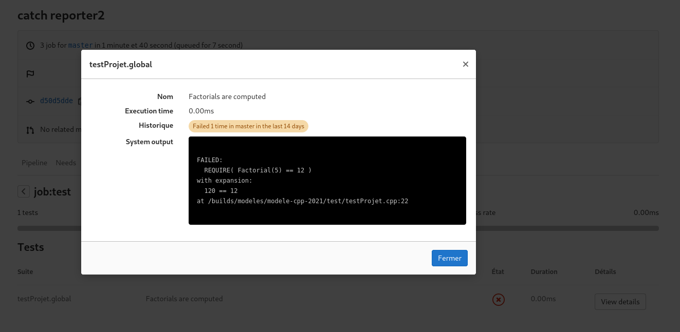 Pipeline test failed