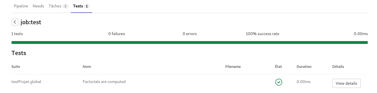 Pipeline test