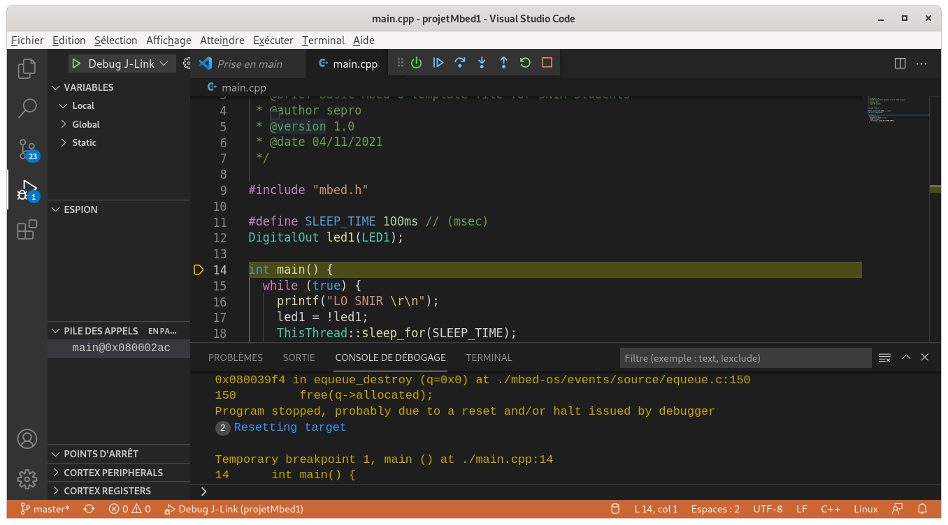 Vscode en attente