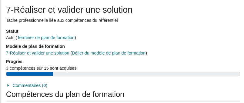 Plan de formation